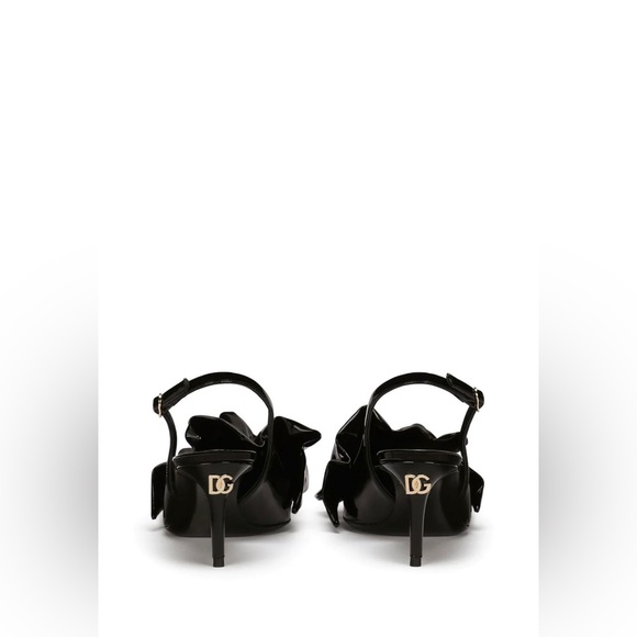 DOLCE & GABBANA Patent Leather Ruched-Detail Slingback Pumps
Size: EU 37 / US 7 - Picture 3 of 8